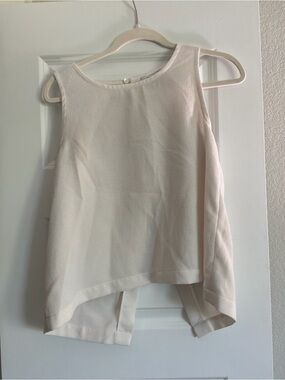 Madewell Cream Layered-Back Tank Top